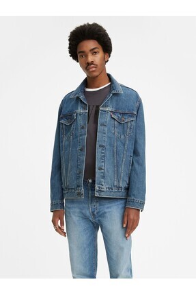 The Trucker Jacket Med Stonewash Indigo Erkek Trucker - 72334-0130 Image 2