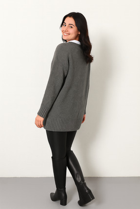 bisiklet yaka kadın kazak Image 1