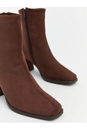 LCW STEPS Süet Görünümlü Kadın Topuklu Bot Image 2