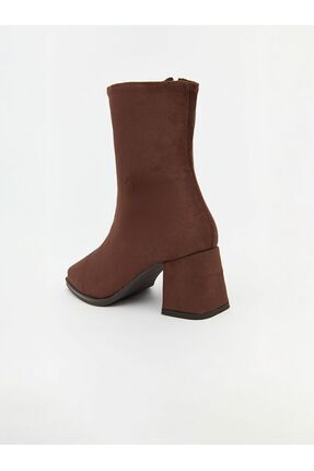 LCW STEPS Süet Görünümlü Kadın Topuklu Bot Image 4