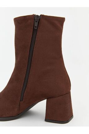LCW STEPS Süet Görünümlü Kadın Topuklu Bot Image 5