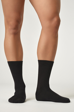 Koku Yapmayan Teknolojik Elasten İyonik Kokmaz Siyah Uzun 3'lü Çorap - LYKM01 Image 2