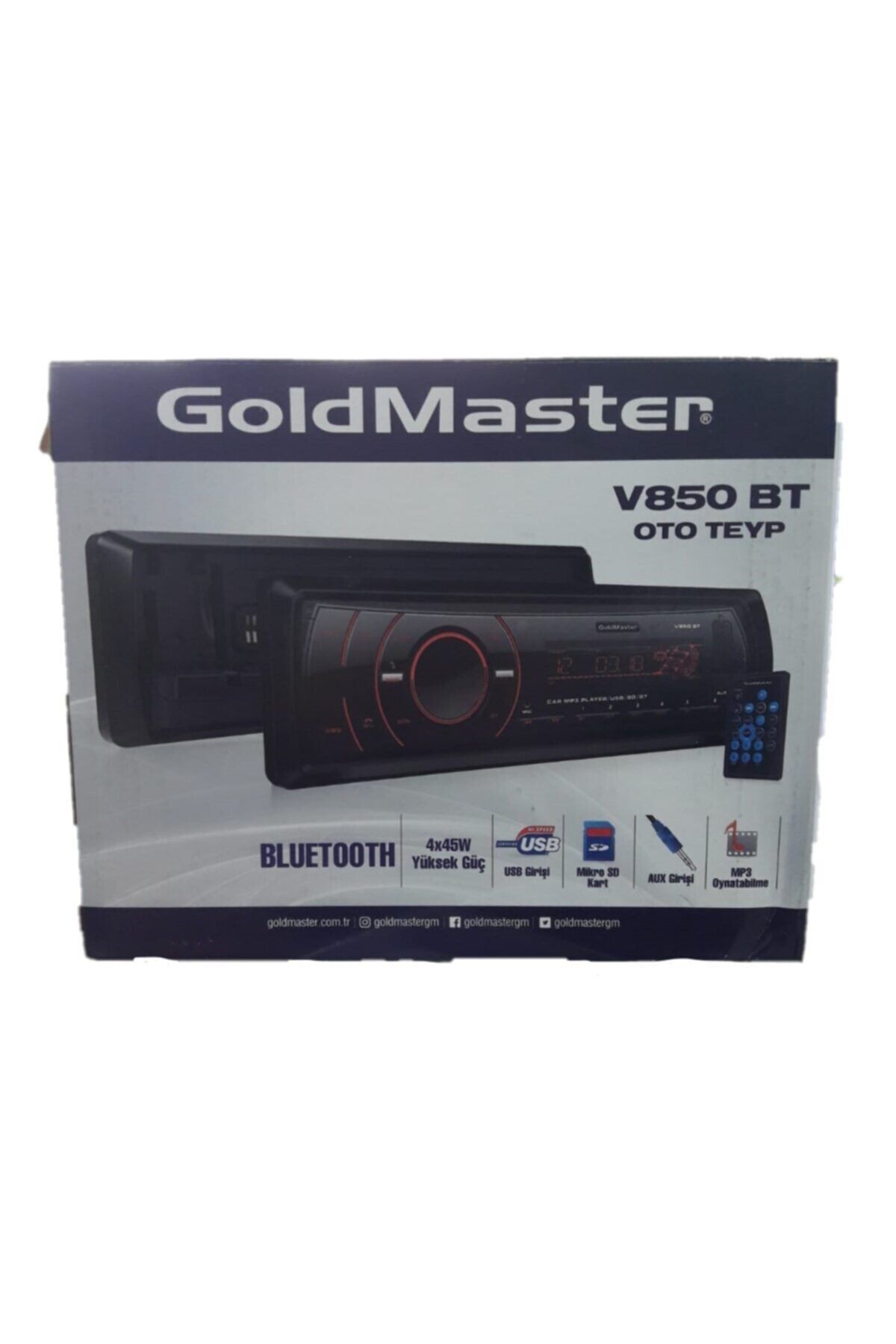 GOLDMASTER V850bt Oto Teyp Bluetooth/usb//aux/radyo Çalar
