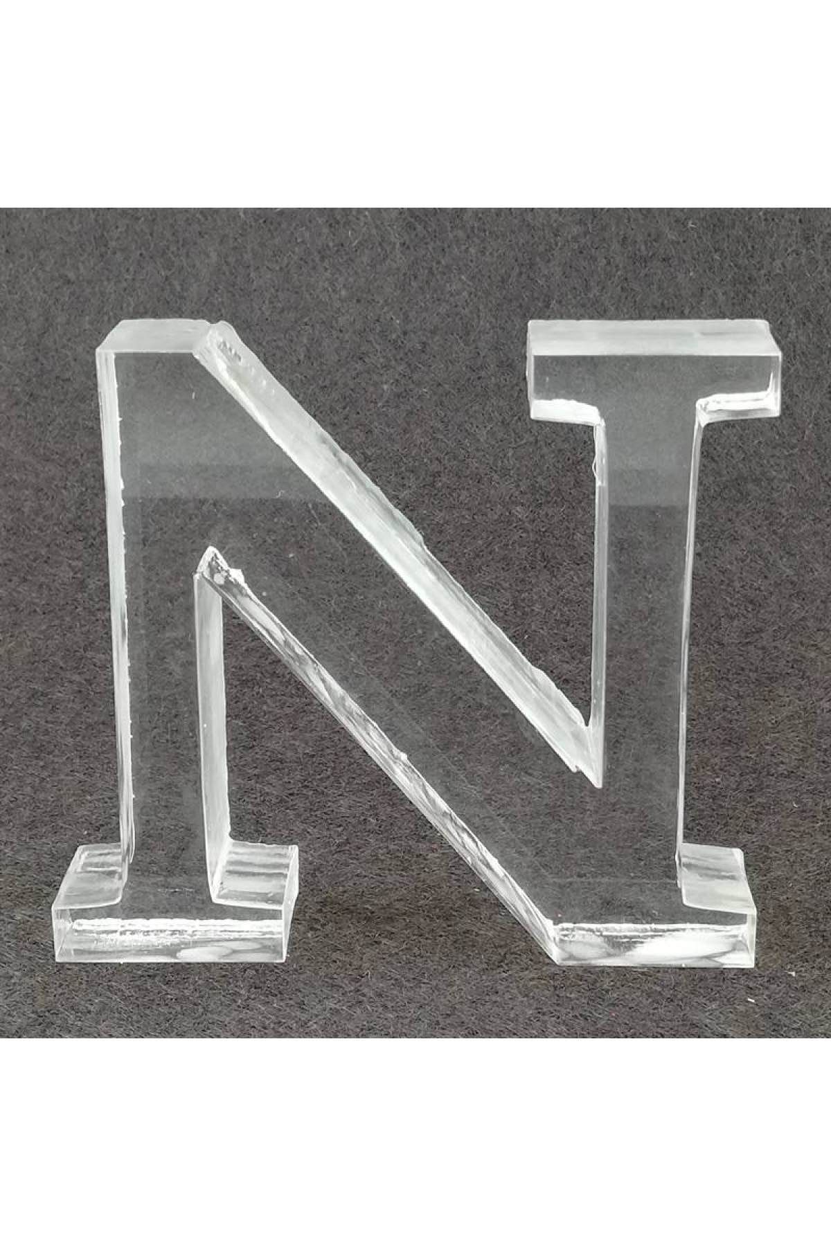 Partivitrini N Harfi Şeklinde Silikon Epoksi Kalıbı 8.5x9x2 cm