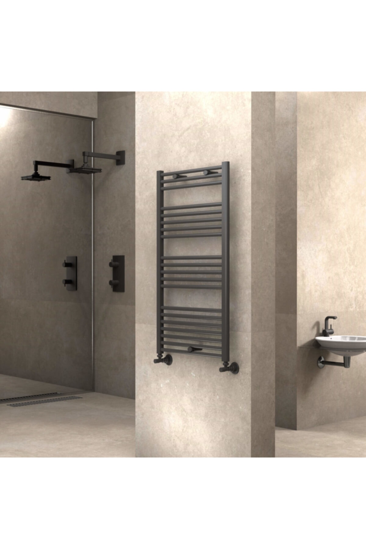 Radiva Banyo Ve Mutfak Için Havlupan 600x1100 Düz Antrasit
