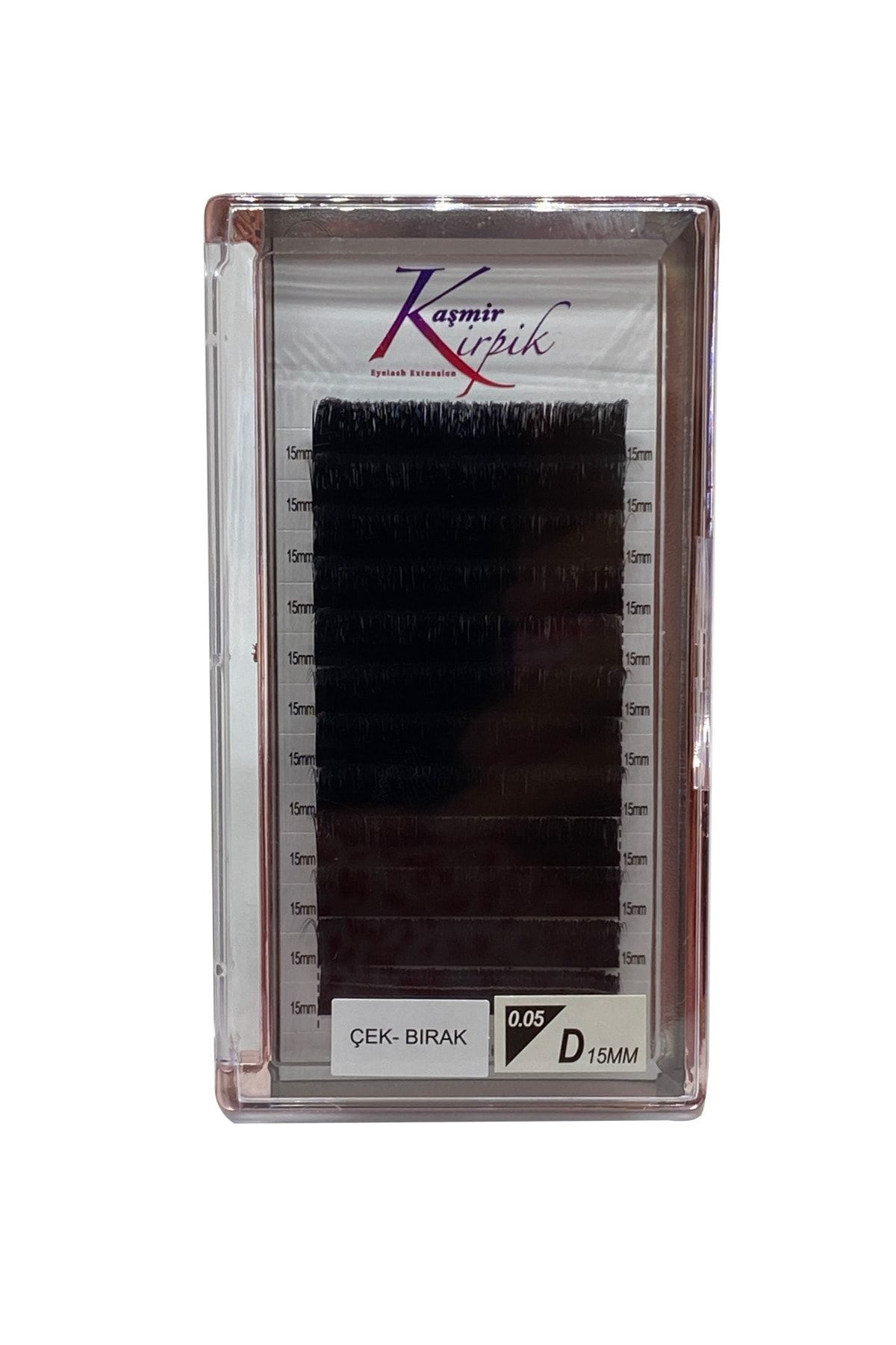 KAŞMİR KİRPİK Çek- Bırak D Kıvrım 0.05 Mm 15 Numara Tek Boy Kirpik