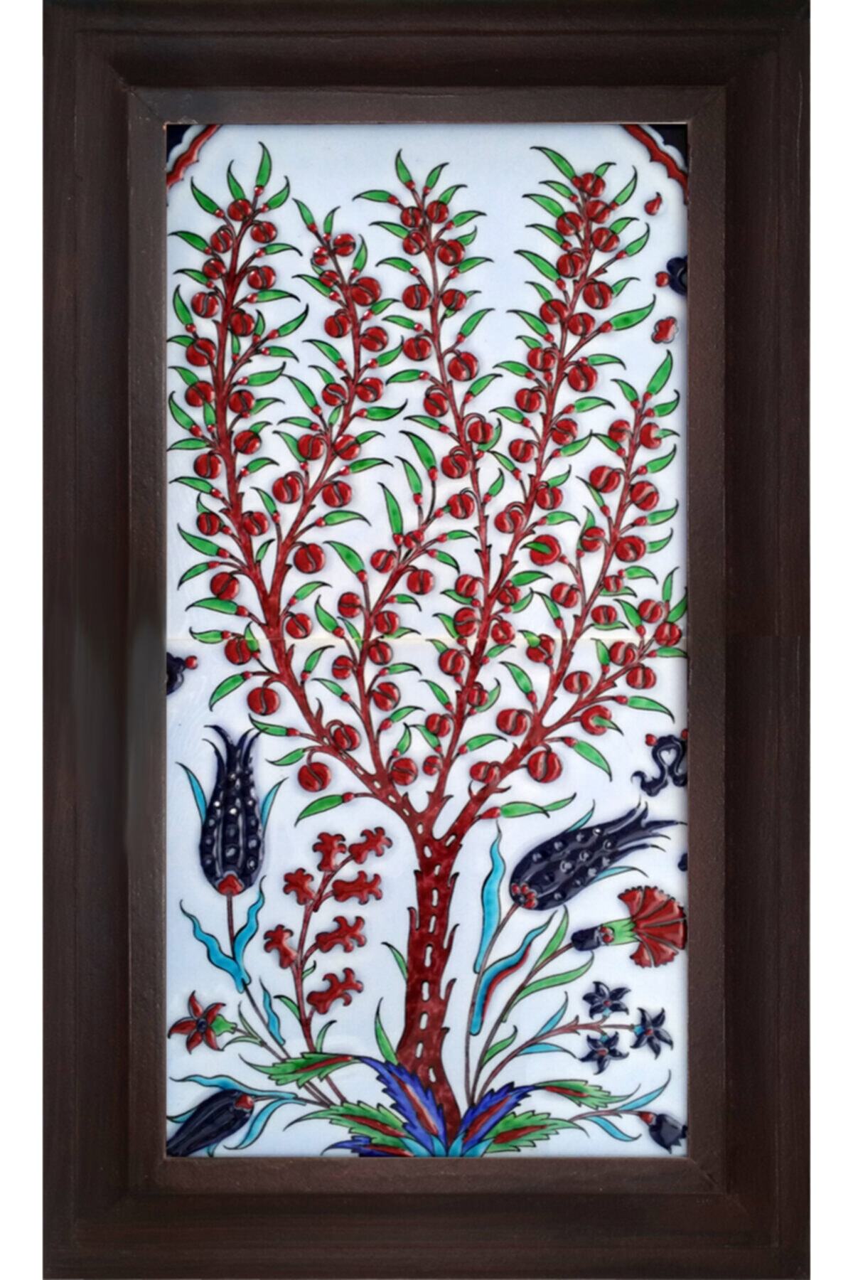 Armada Çini 20x40 Cm Ed 155 Nar Ağacı Eldekoru Çini Pano