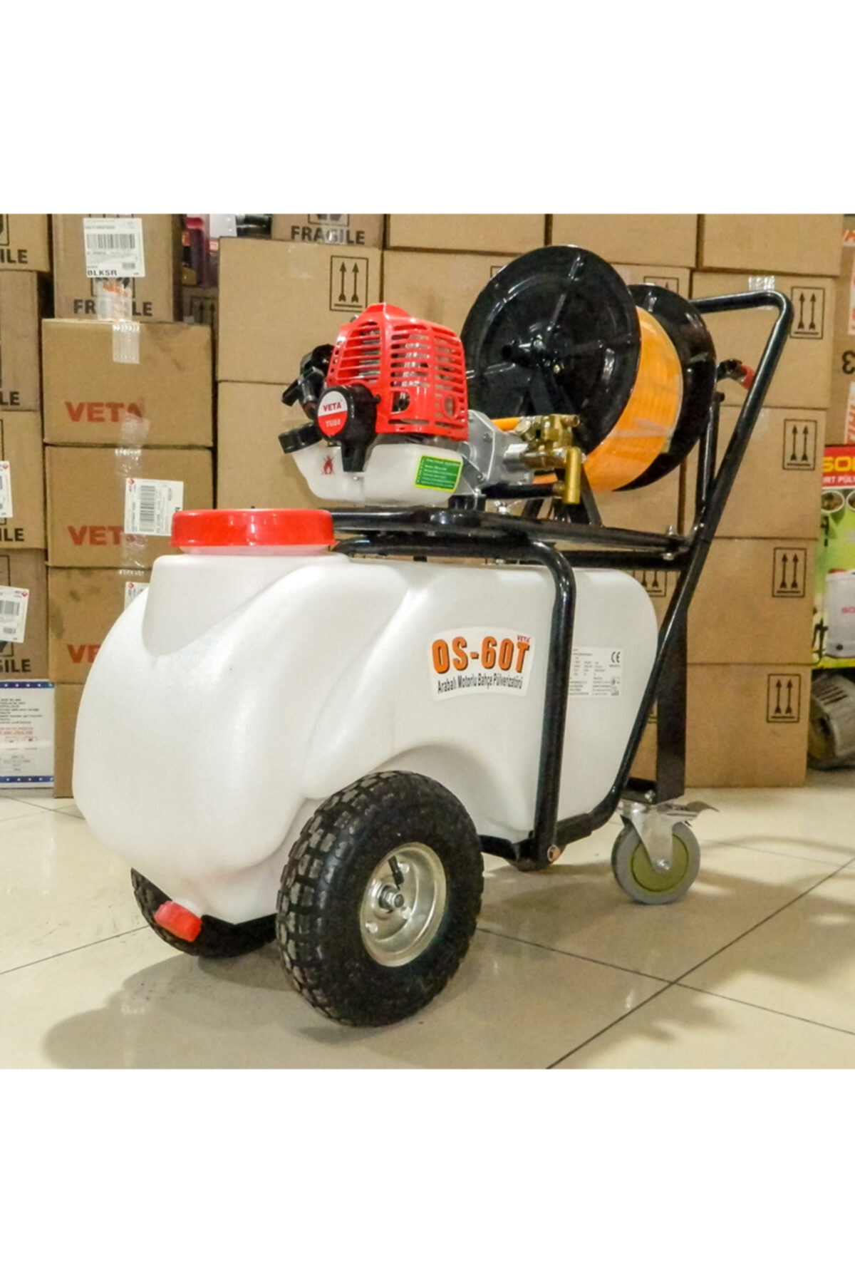 Veta Os 60t Benzinli Ilaç Pompası - Tekerlekli - 60 Litre