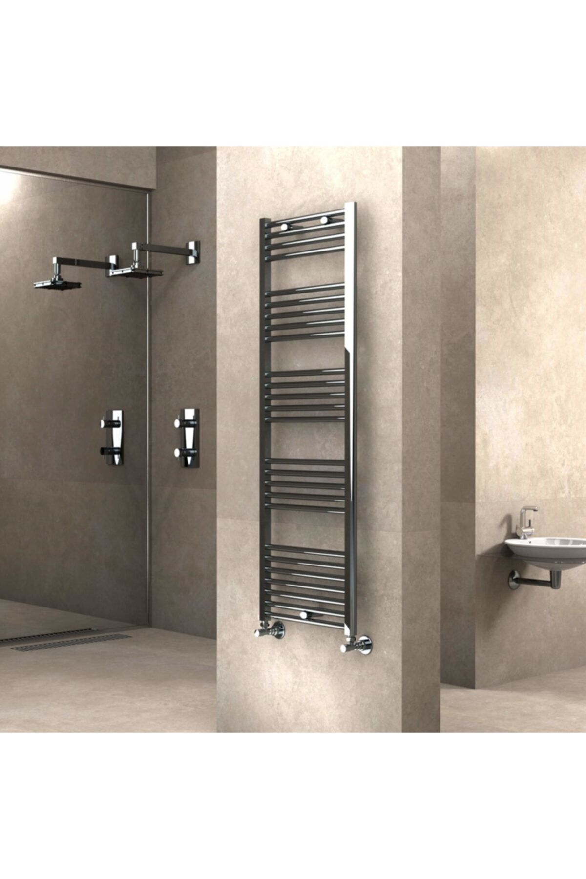 Radiva Banyo Ve Mutfak Için Havlupan 500x1500 Düz Krom