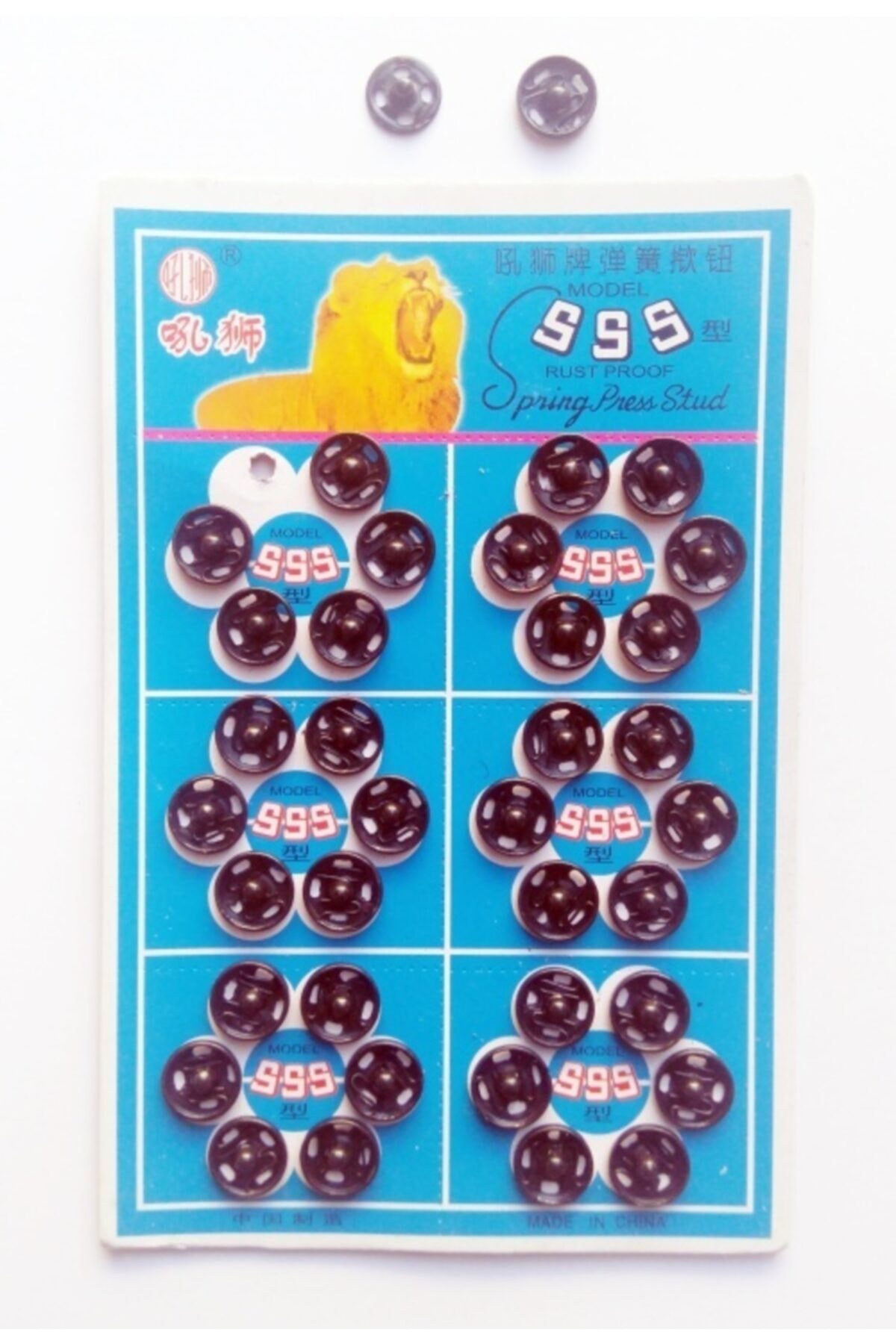Kezban Tekstil Çıtçıt Dügme Siyah Renk 1no (10mm) 36 Adet