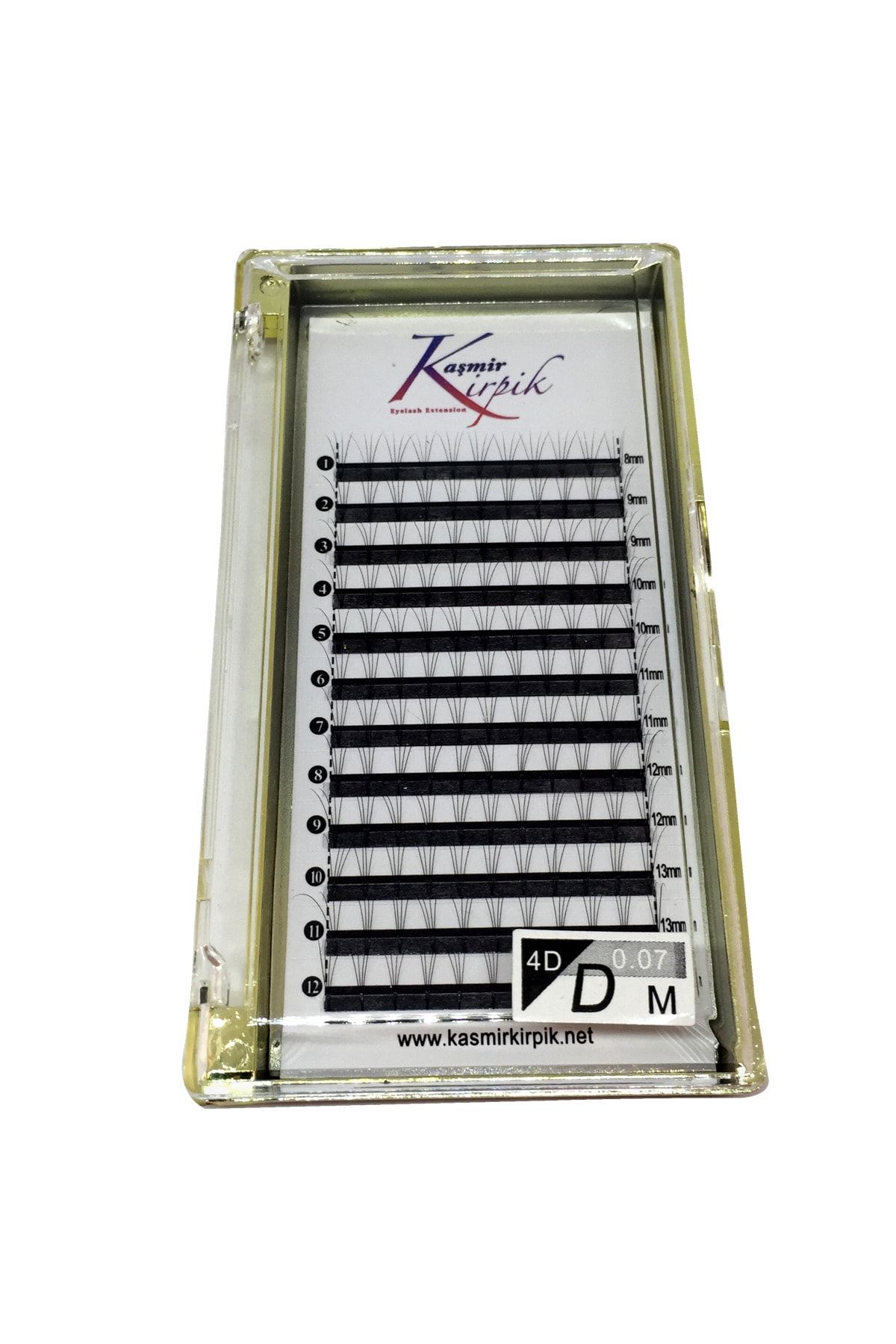KAŞMİR KİRPİK Hazır 4d Volume Demet Kirpik D Kıvrım Mix Boy Kirpik
