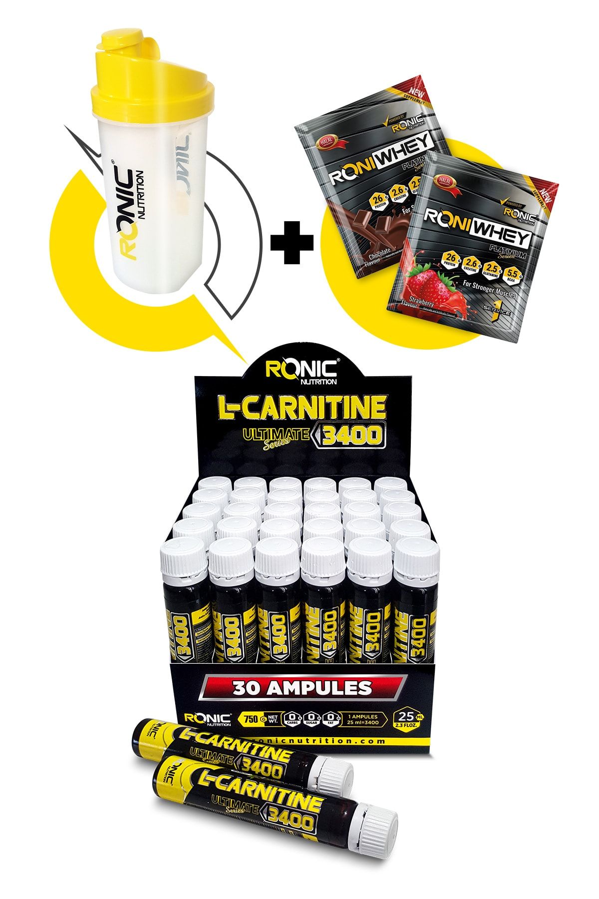 Ronic Nutrition L - Carnitine 3400 Ultimate 30 Adet (böğürtlen Aromalı) Yağ Yakıcı