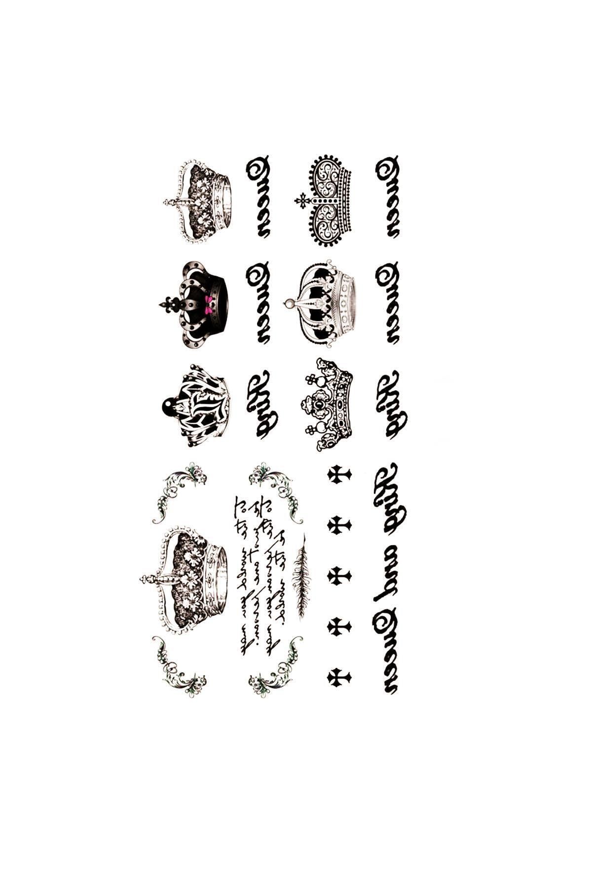 New Obsessions Kraliçe Tacı Tırnak Dövmesi - Tırnak Tattoo - Nail Art - Tırnak Sticker