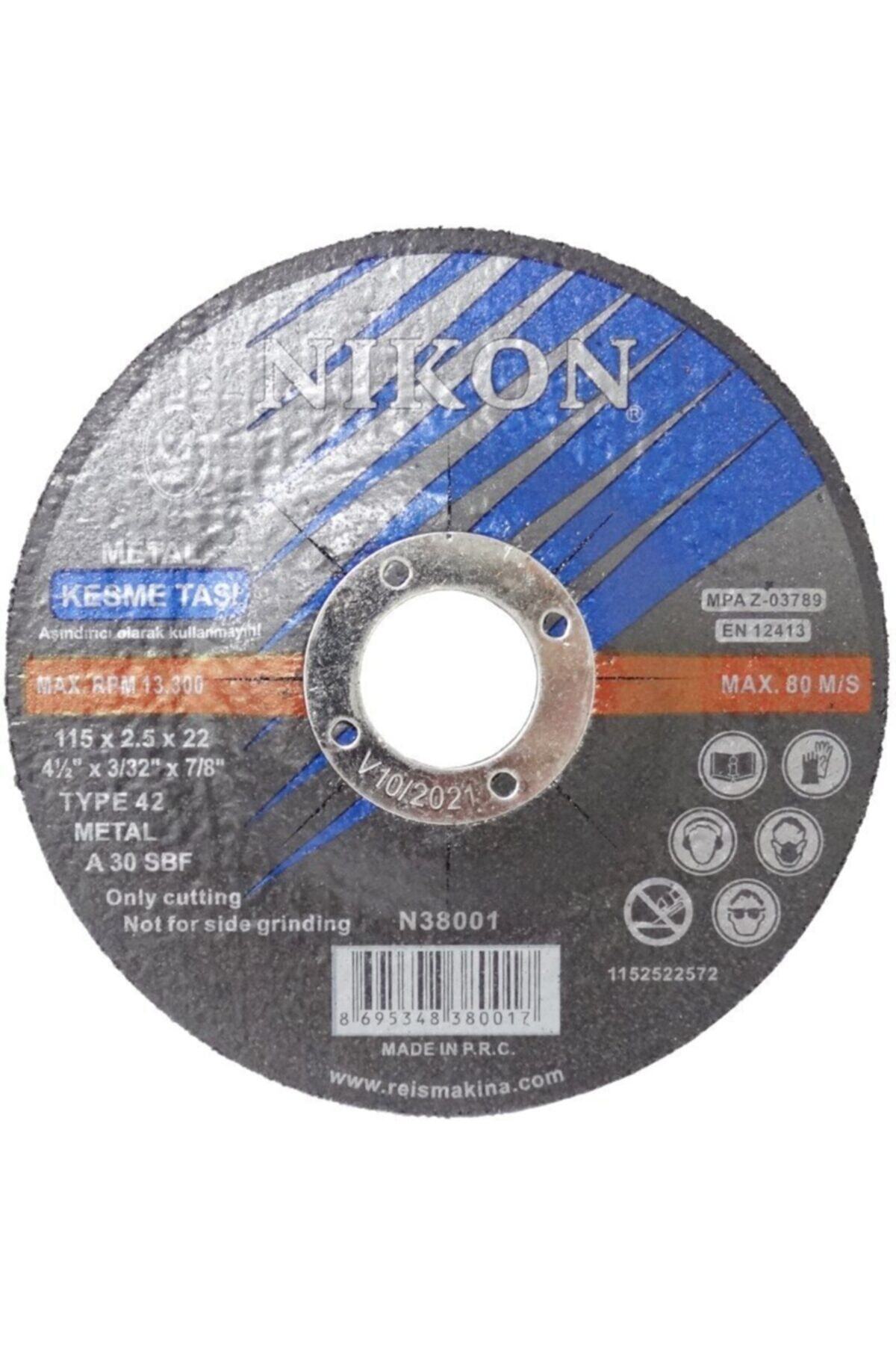 NİKON N38001 Kesme Diski Bombeli 115x2.5mm Metal