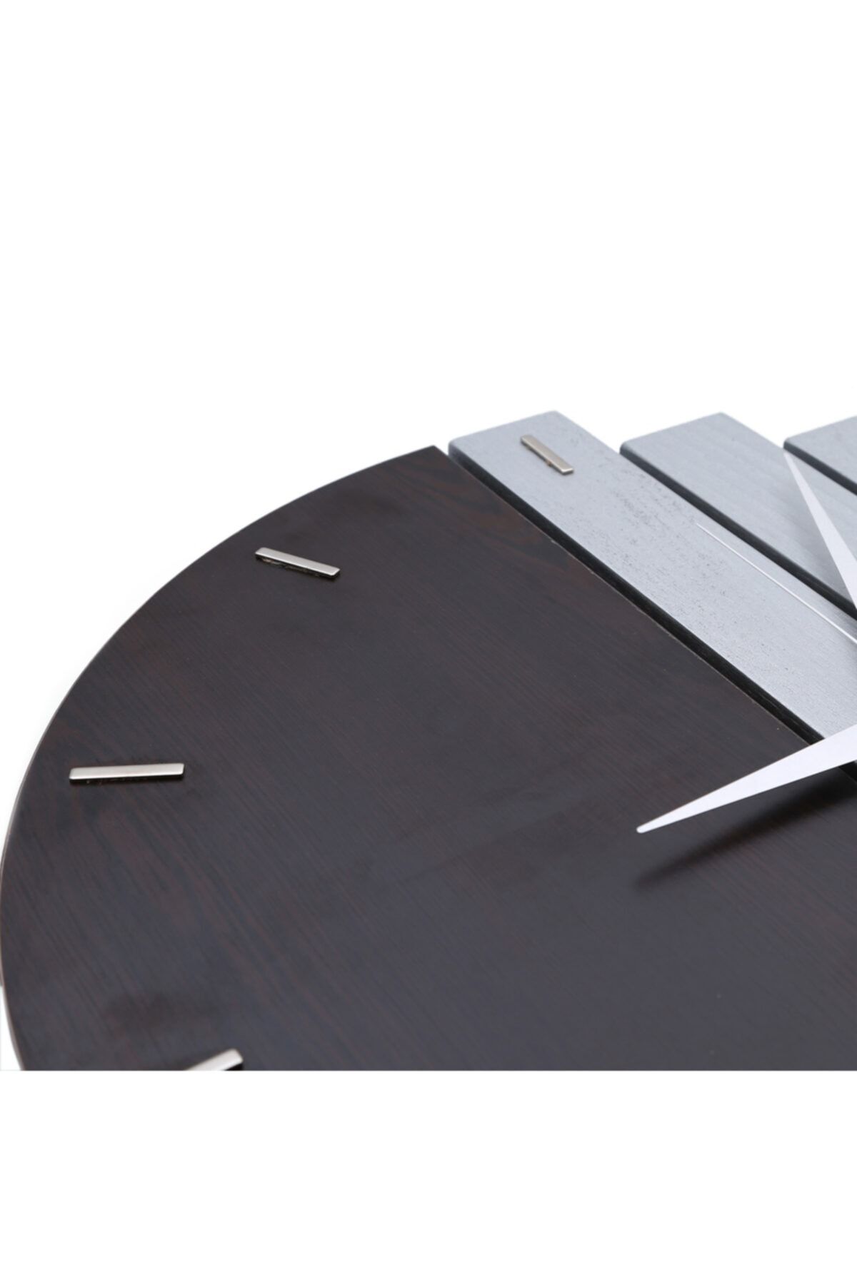 Yedi Home&Decor Wooden Sections Ahşap Modern El Yapımı Duvar Saati 5026_aluminium