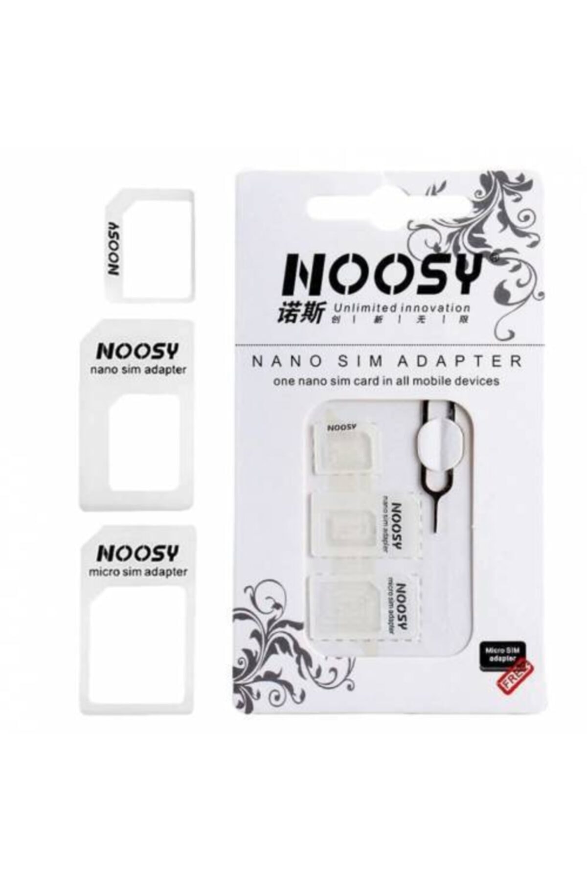 NOOSY Sım Kart Iğne Hat Çıkartma Aparatı Nano Micromini Sim Dönüştürücü