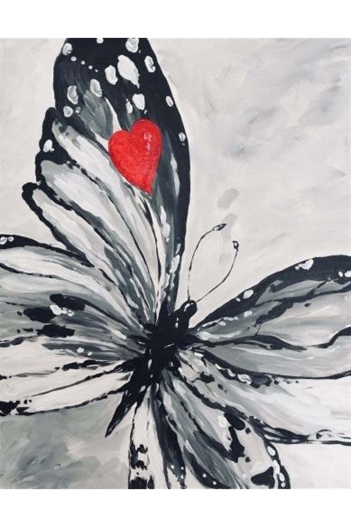 MARCEL SANAT Siyah Kelebek Elmas Mozaik Tablo 36x46 cm