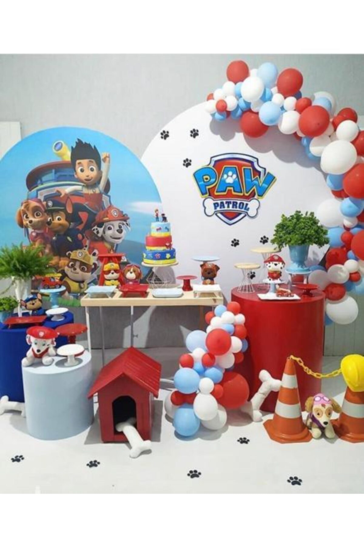 canbayhobi Paw Petrol Temalı Balon Zincir 100 Adet
