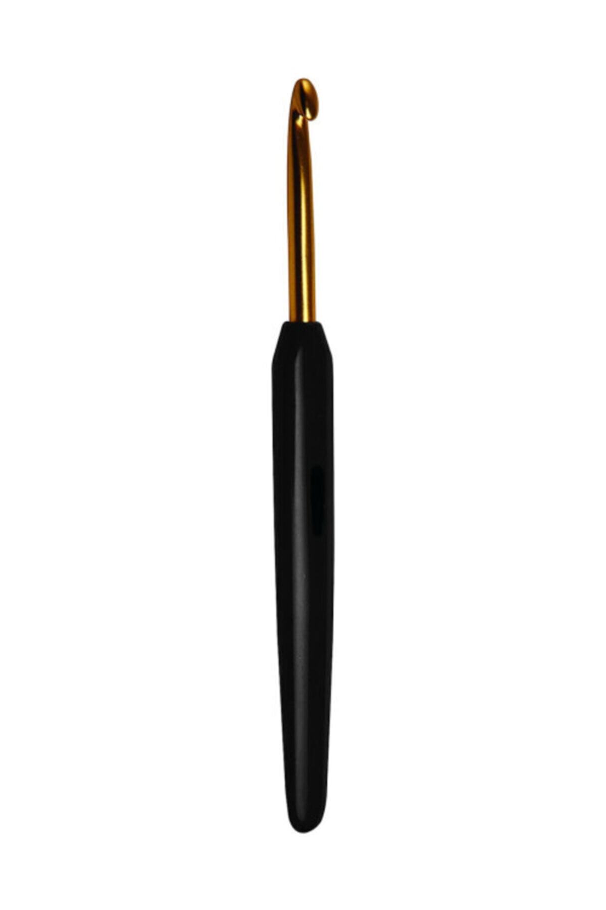 KnitPro Aluminum Gold 4,5mm Siyah Yumuşak Saplı Tığ30806