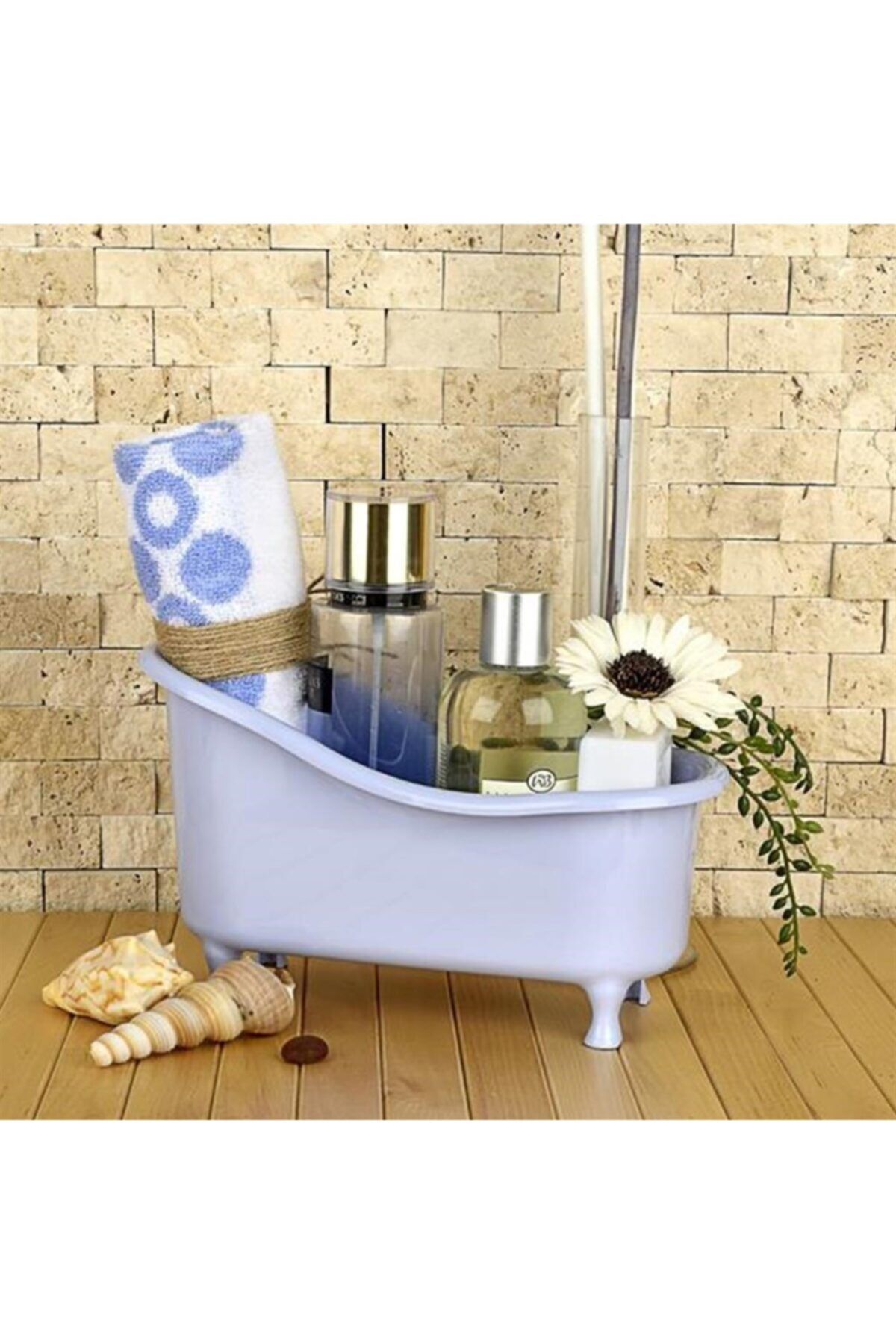 5DM Dekoratif Mini Küvet Şeklinde Çok Amaçlı Banyo Düzenleyici Sepet