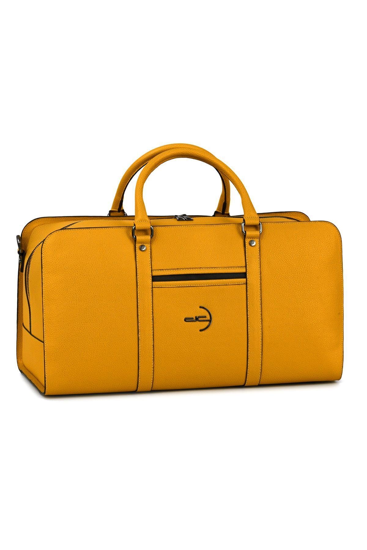 Deri Company Erkek Sarı  Basic Seyahat Çanta