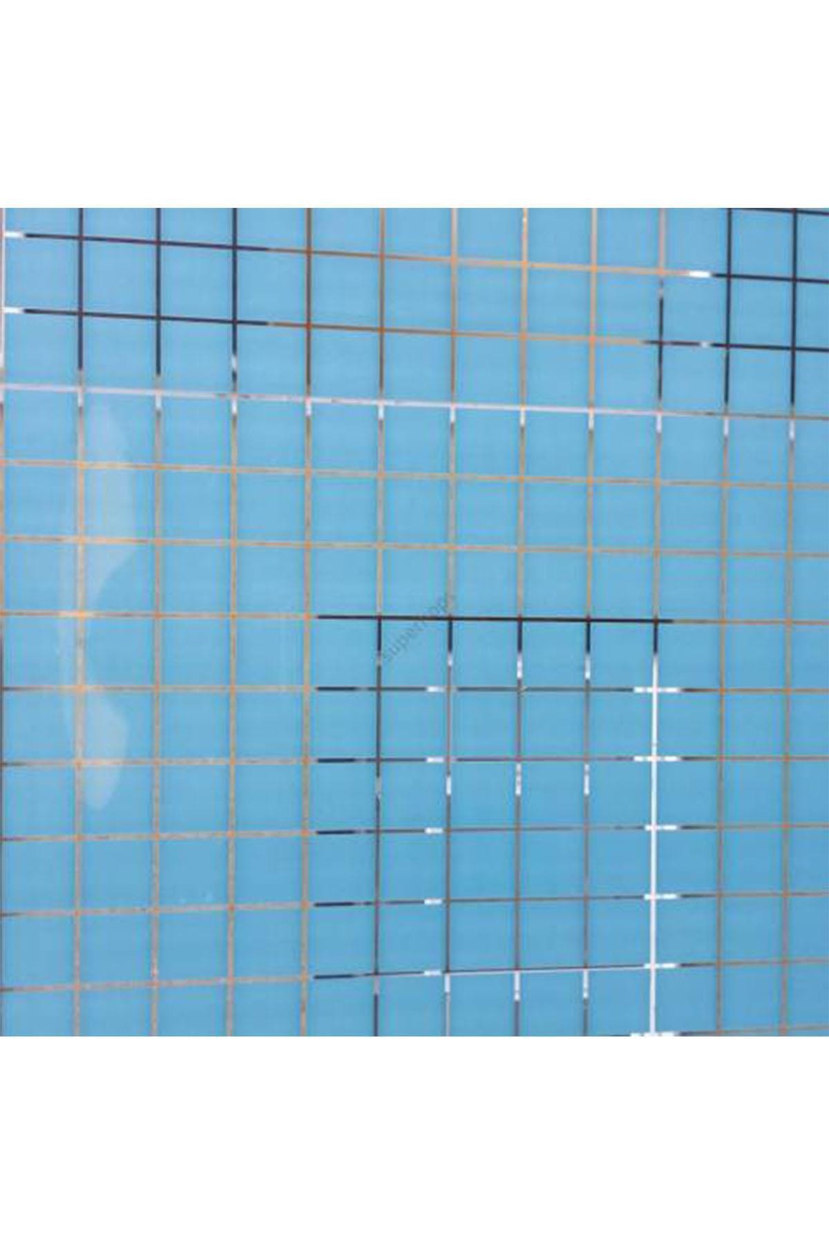 AUTOFOLYO Cam Kumlama Folyosu Mavi Kareli 90 Cm X 1 Metre