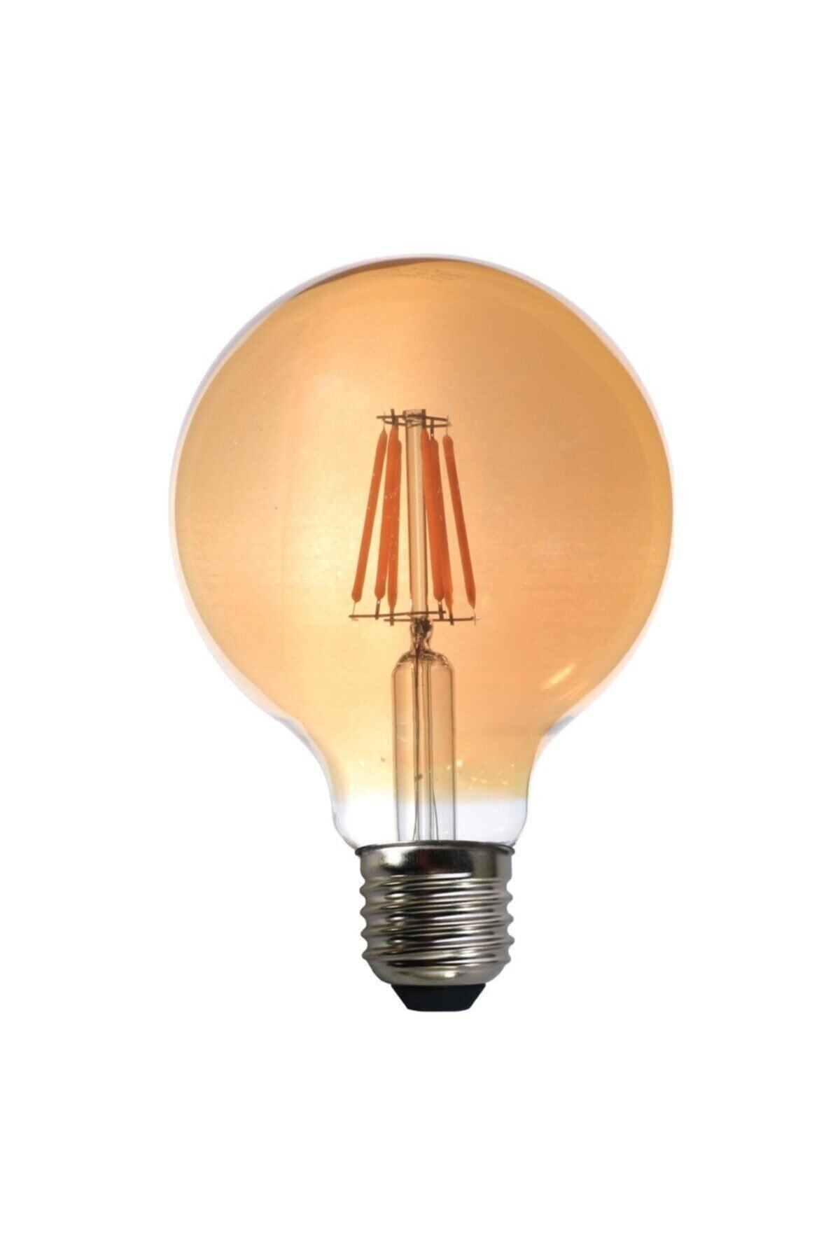 Heka G95 Filament Edison Tip Rustik Sarı Cam Ampul 6 W Led Ampul - Gün Işığı