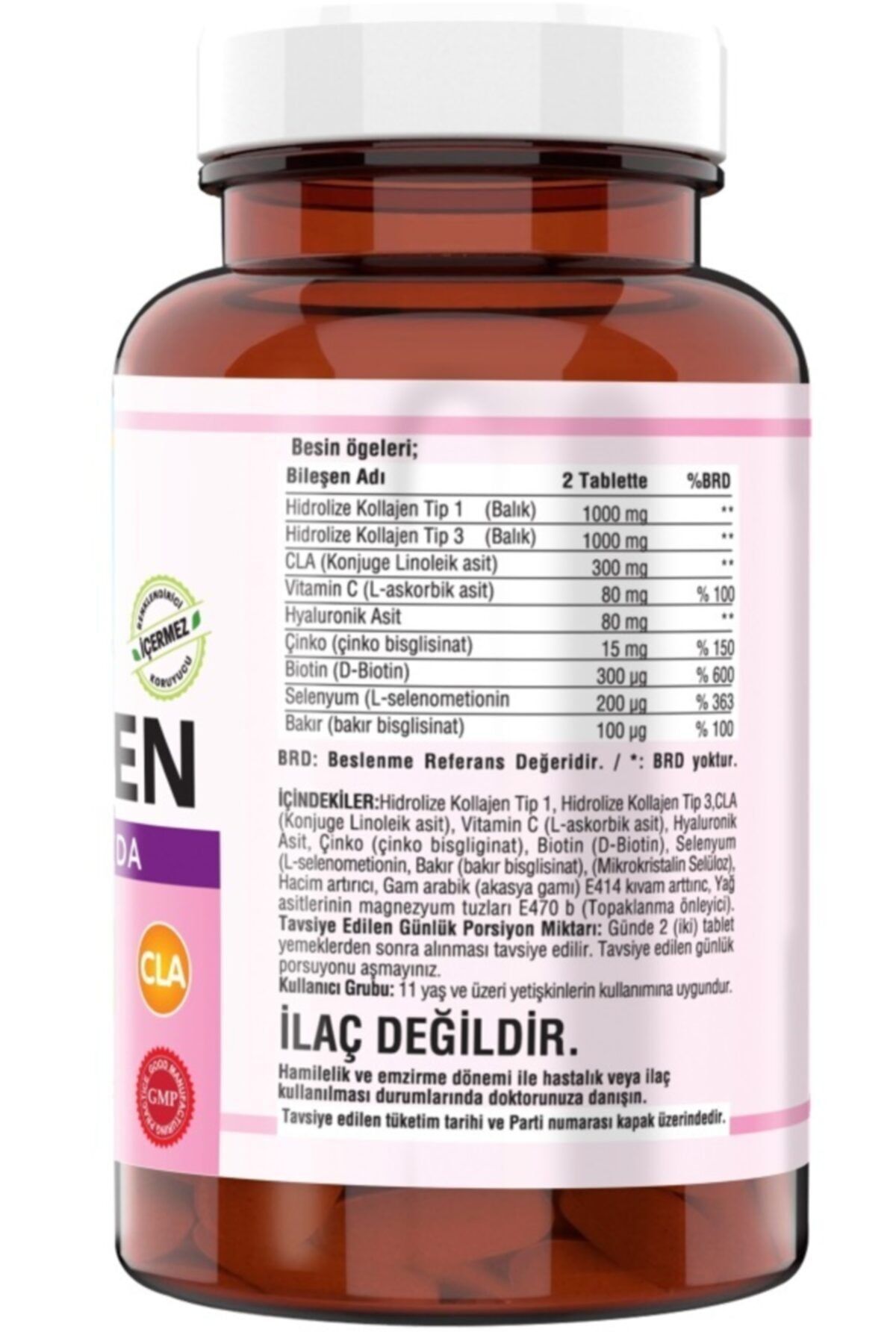 ncs type 1 3 hidrolize balik kolajen cla biotin 90 tablet cinko collagen hyaluronic acid fiyati yorumlari trendyol