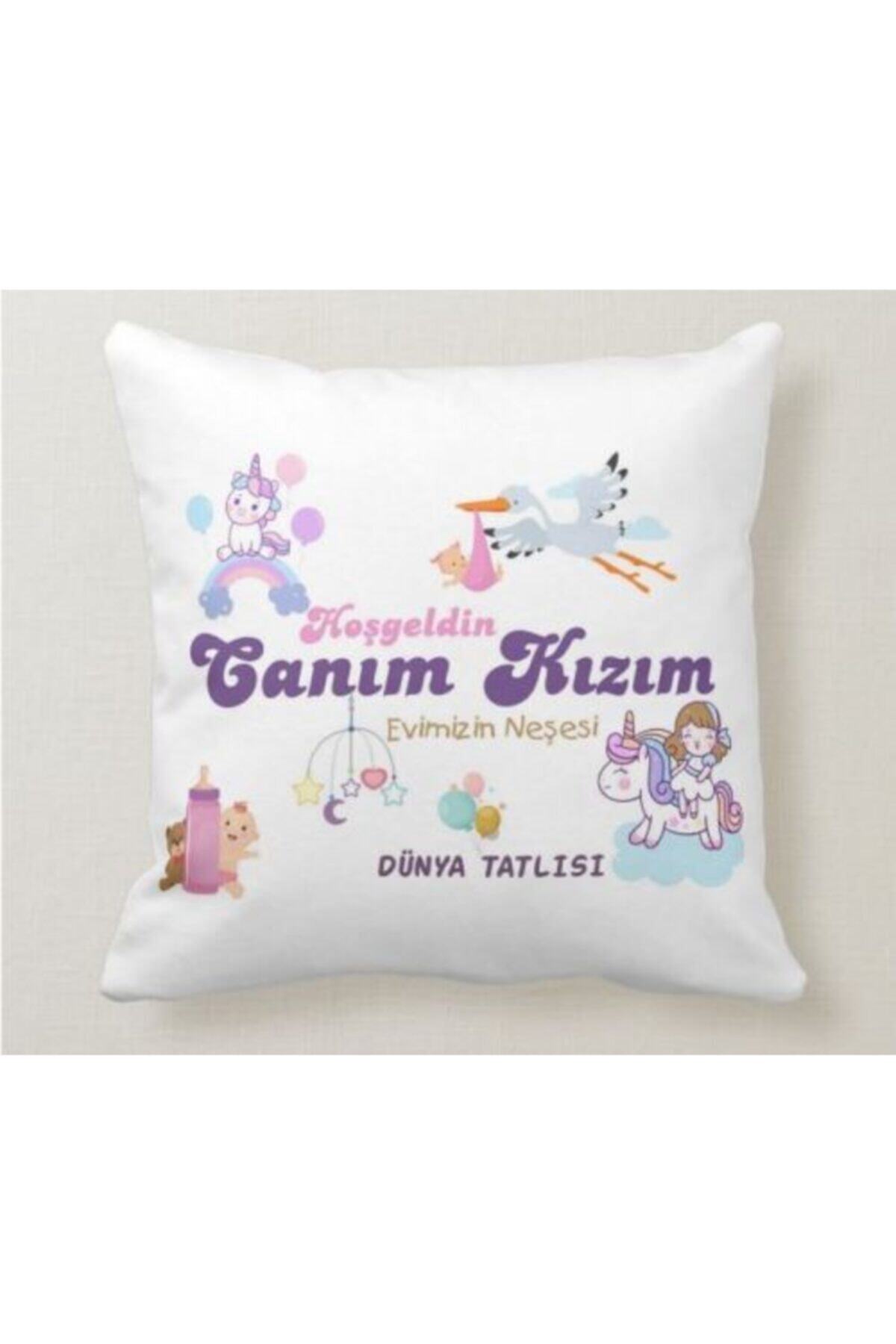 rengarenkhepsi Baskılı Bebek Takı Yastık Bebek Hediye Kız Bebek Hediye Yastık