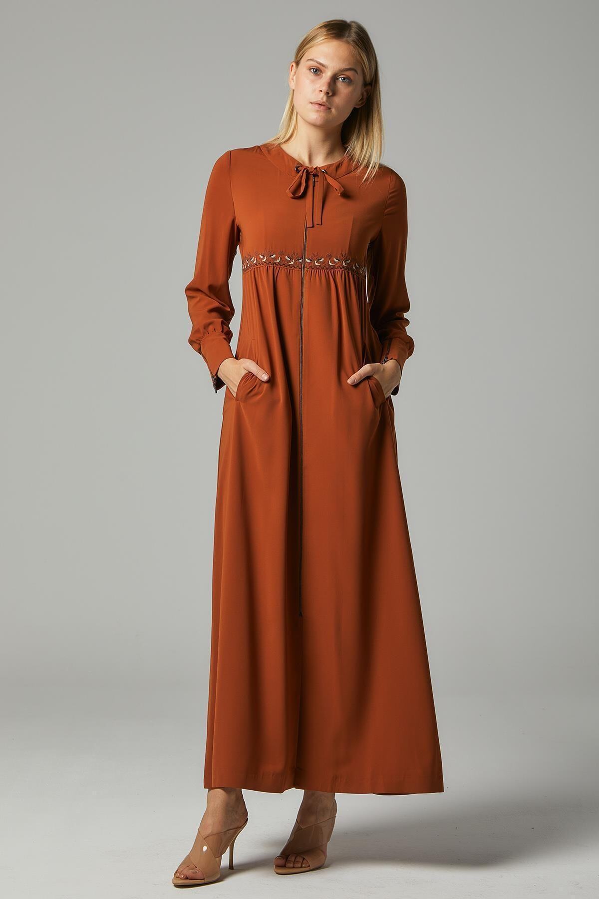 Doque Kadın Kahverengi Tam Boy Pardesü Do-b20-65004-51