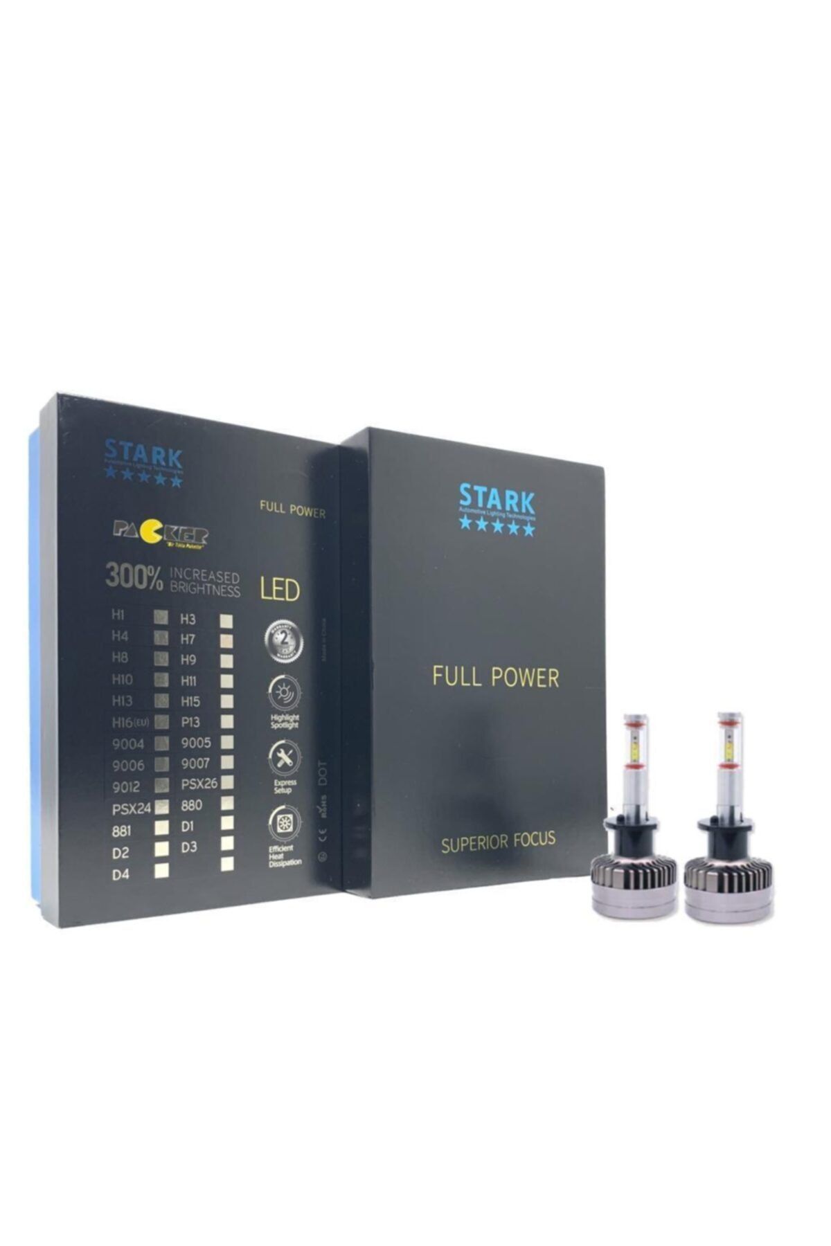 STARK Full Power Csp 360° H1 Led Xenon 12000lm 6000k Beyaz Far Ampulü Mercekli Far Özel Seri