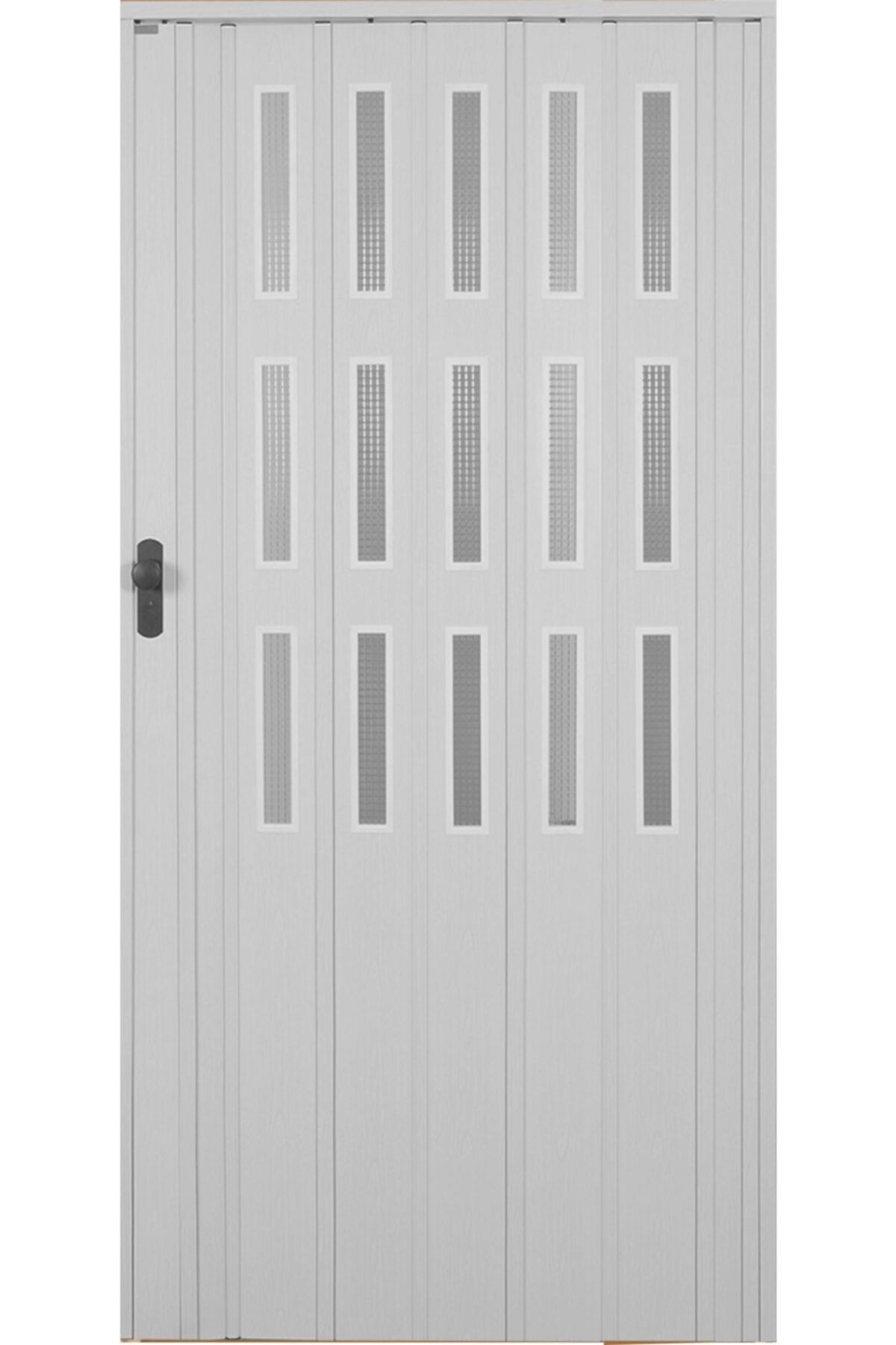 Penguen 12mm Akağaç Camlı En 102cm Boy 220cm Akordiyon Katlanır Kapı