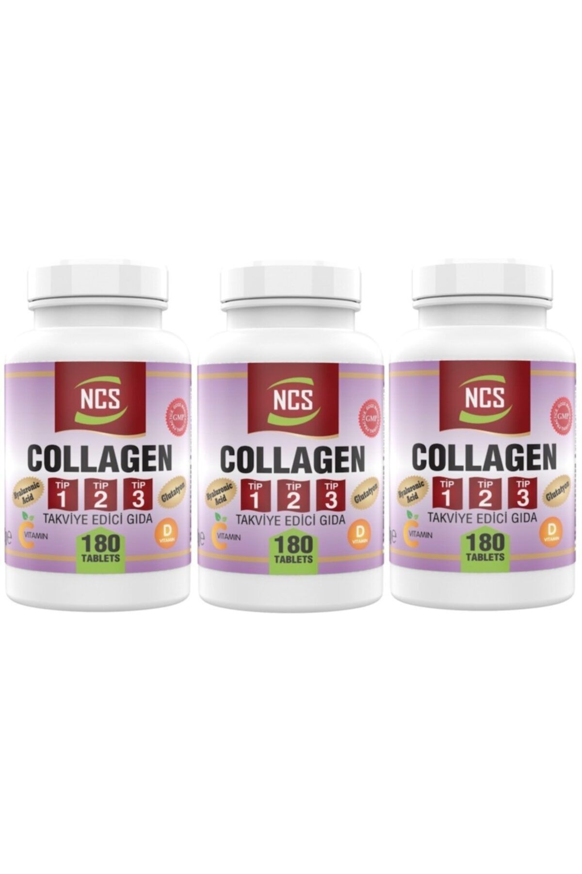 NCS Hidrolize Collagen Tip 1-2-3 Glutatyon Vitamin C 180 X 3 Kutu
