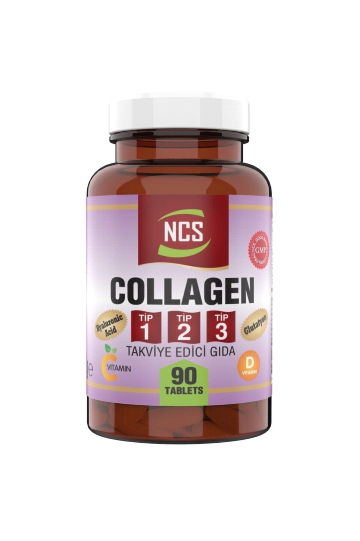 NCS 90 Tablet Kollajen 1000 Mg Collagen Tip 1-2-3 Glutatyon Dvit