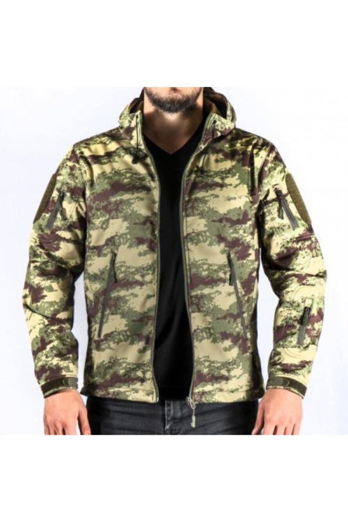 Ervo Tactical & Outdoor Erkek Kamuflaj Softshell Mont