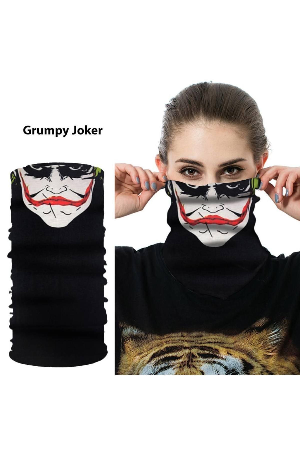 Knmaster Grumpy Joker Çok Amaçlı Bandana Boyunluk