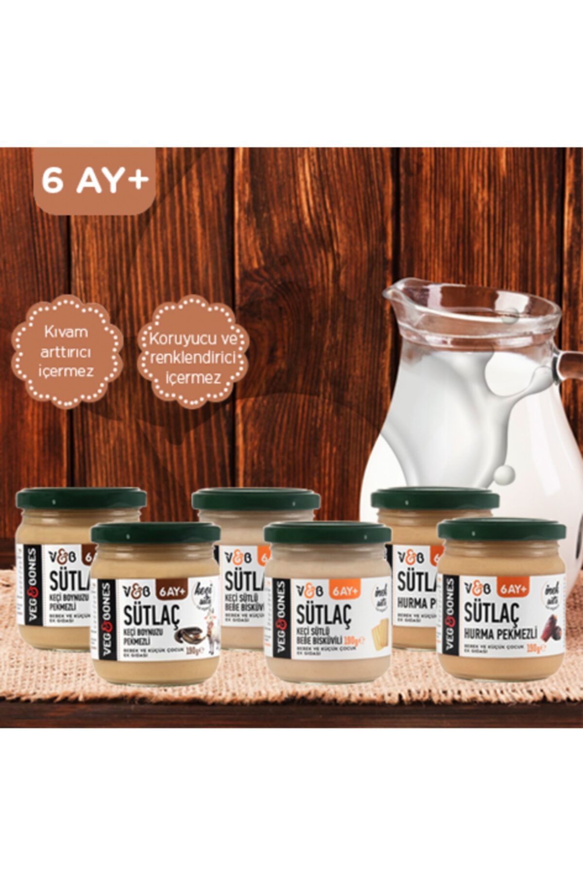 Veg&Bones Bebek Ve Cocuk Sütlaçları Mıx Paket 12 Adet