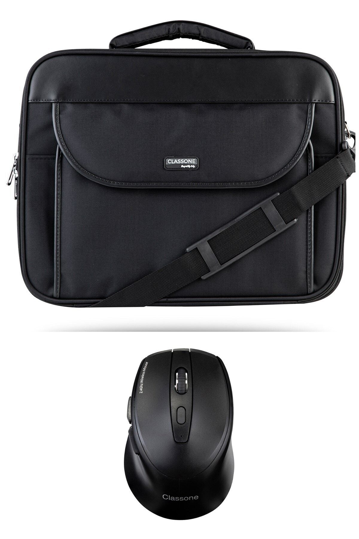 Classone Siyah Kasnaklı Notebook Çantası+kablosuz Mouse G16001l 15.6  Inç