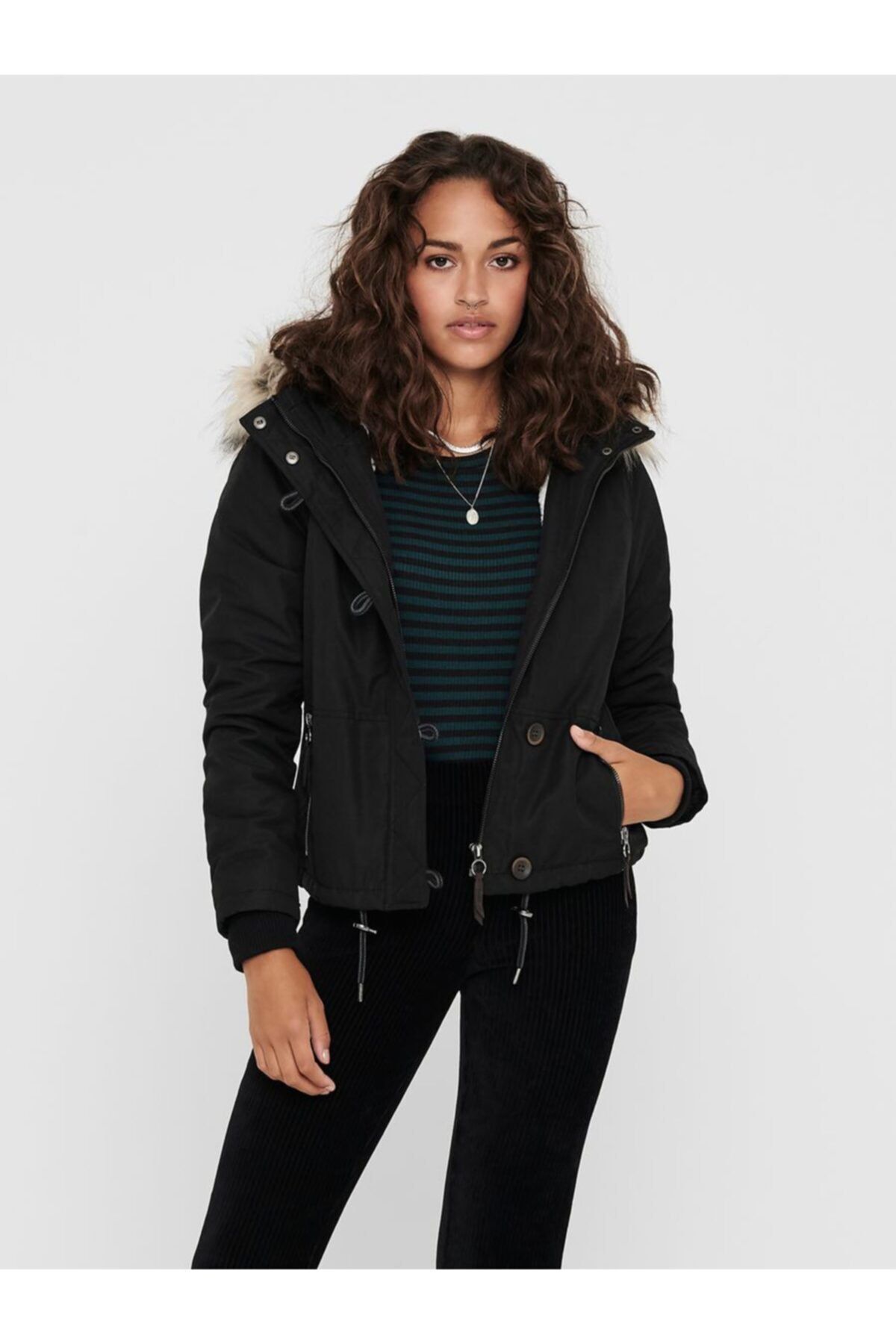 Jack & Jones Only 15207696 Onlpeyton Lıfe Short Fur Jacket Cc Otw Kadın Kaban 20k