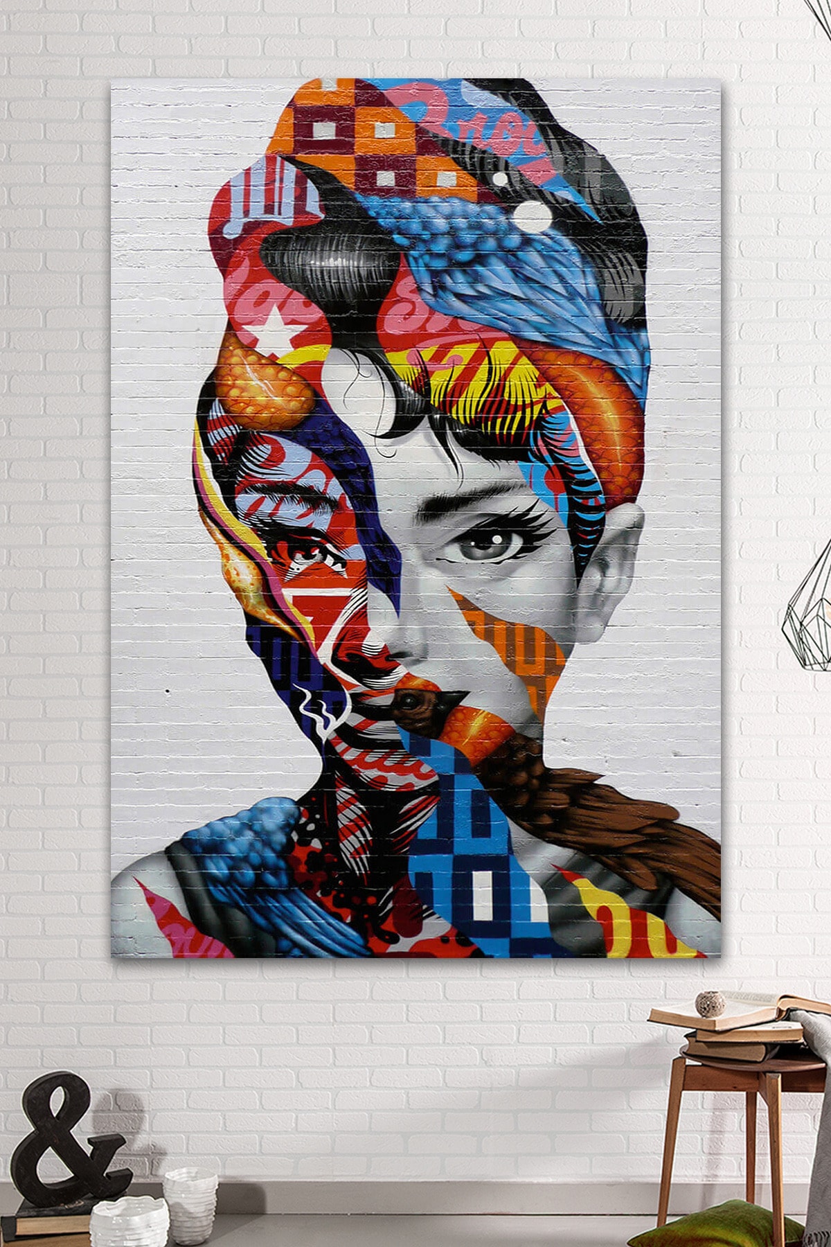 Nazenin Design Sanatsal Yüzler Kanvas Tablo (100x70 Cm Ölçü)