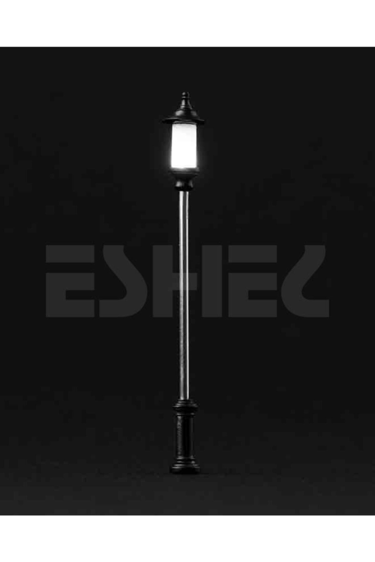 Eshel Maket ( Elektrikli ) Metal Silindir Sokak Lambası 1-75 Ölçek 2'li