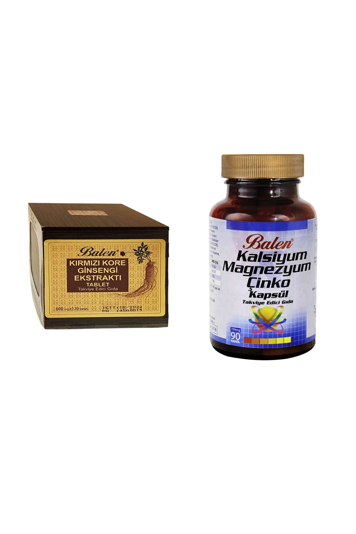 Balen Kırmızı Kore Gınseng Kalsiyum Magnezym Çinko