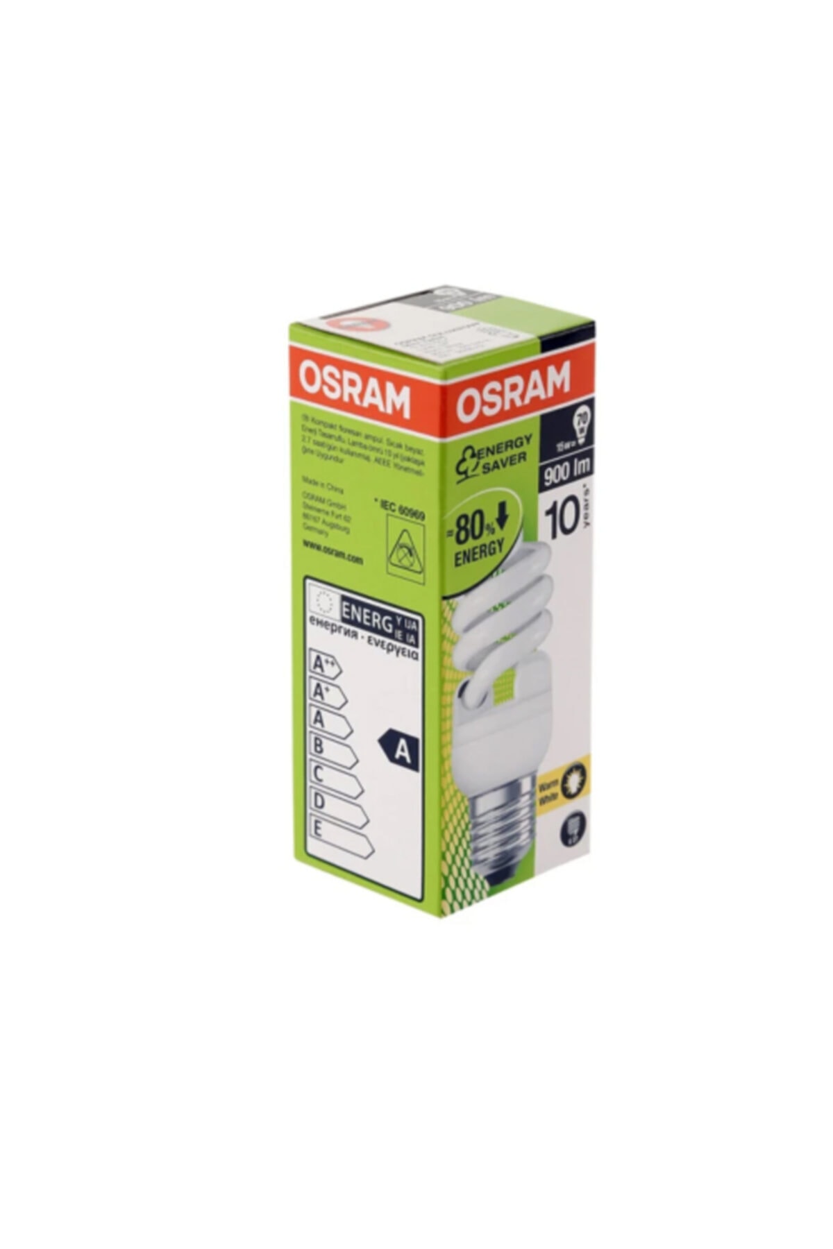 Osram Enerji Tasarruflu Spiral Ampul 15w-827 E27 10lu