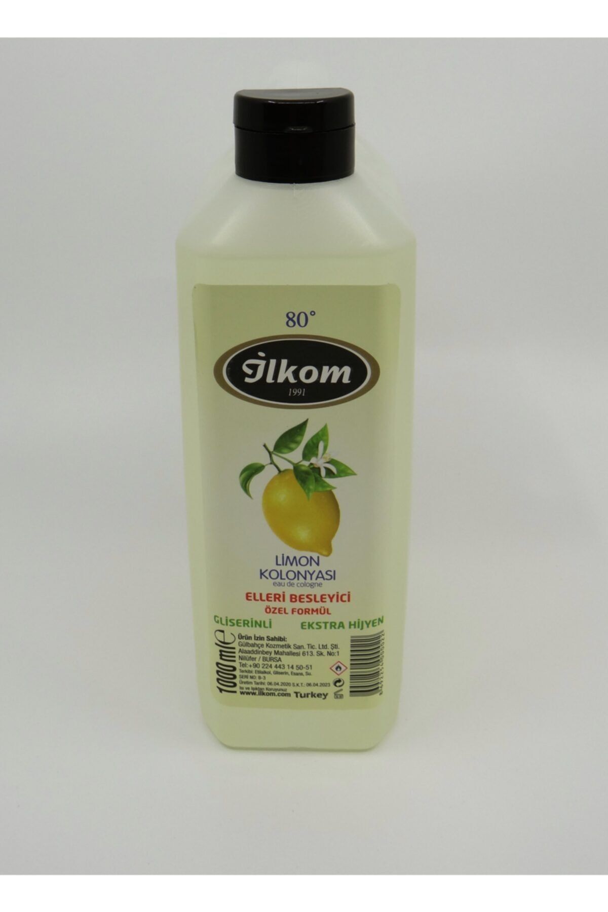 İlkom 80° 1000 ml Limon Kolonyası 2'li Set