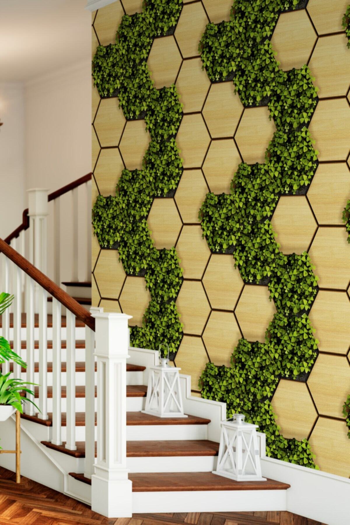FX WallCoverings Dikey Bahçe - Ahşap Ve Yapraklar