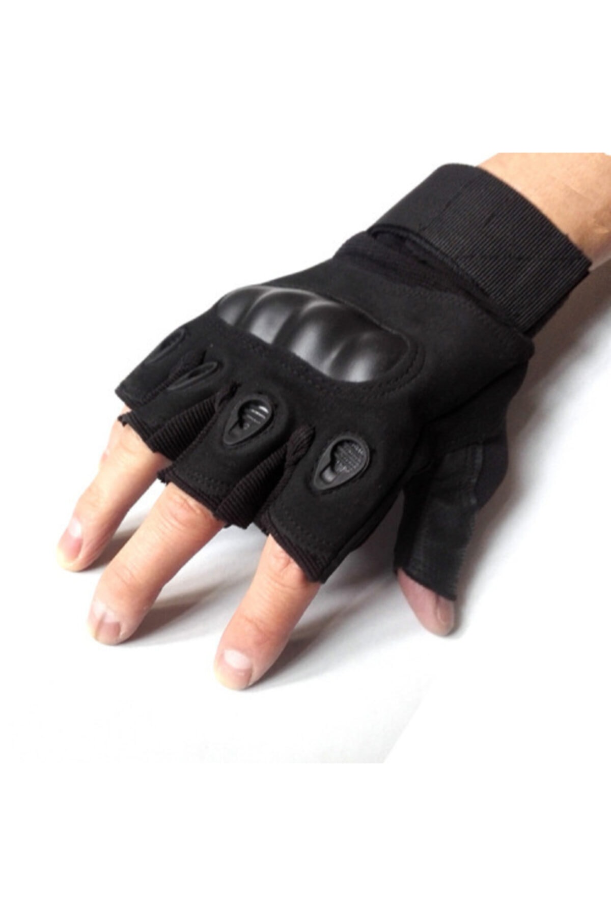 KILIÇ AV Unisex Siyah Taktik Eldiven Kesik Uç