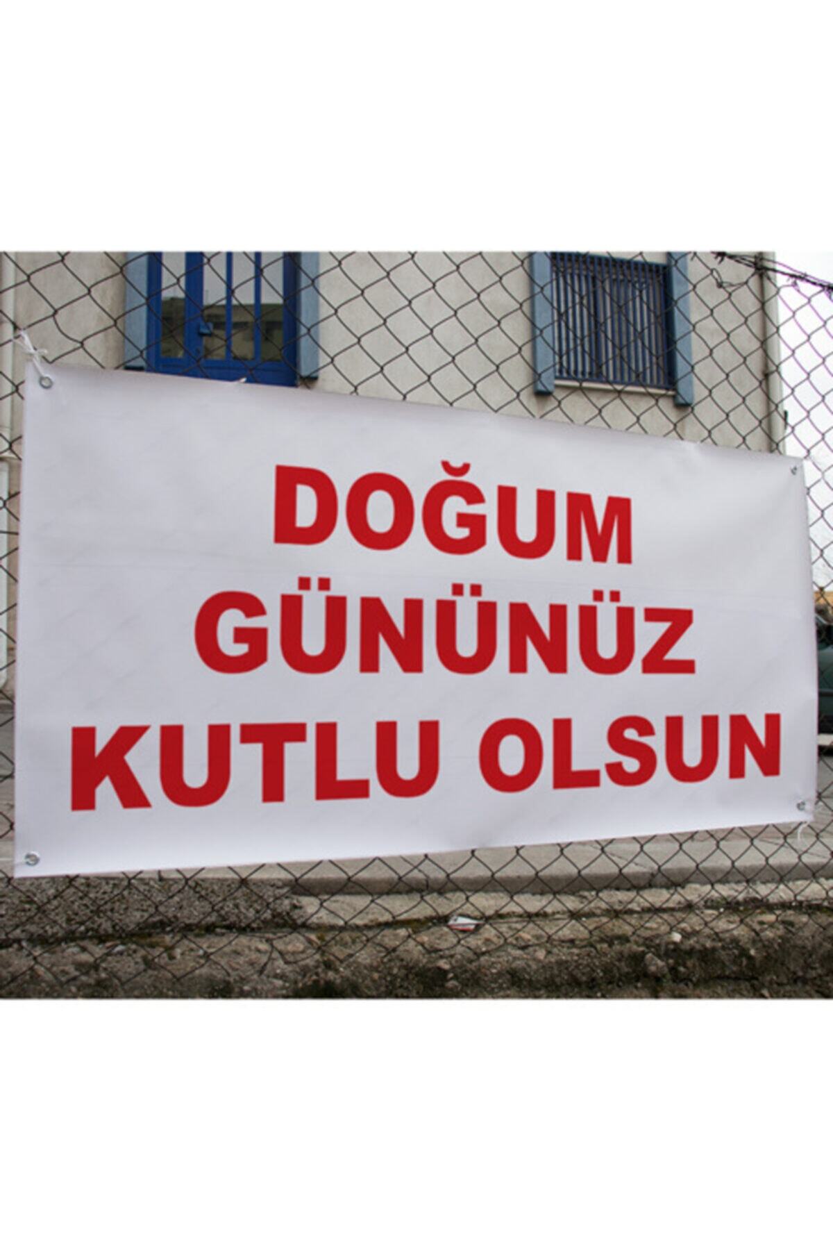 MIGNATIS Doğum Gününüz Kutlu Olsun Tek Renk Branda Afisi 100x50cm