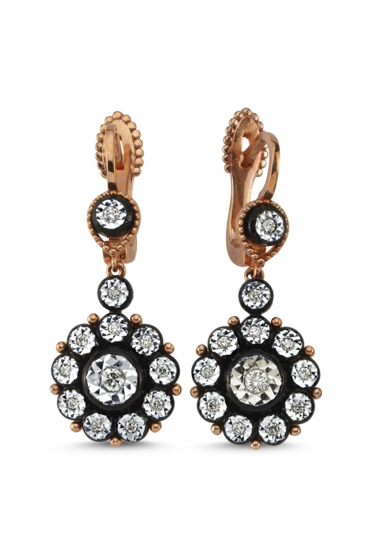 PIRLANT Kadın Rose Gold A Fantezi Küpe 0,37 Karat