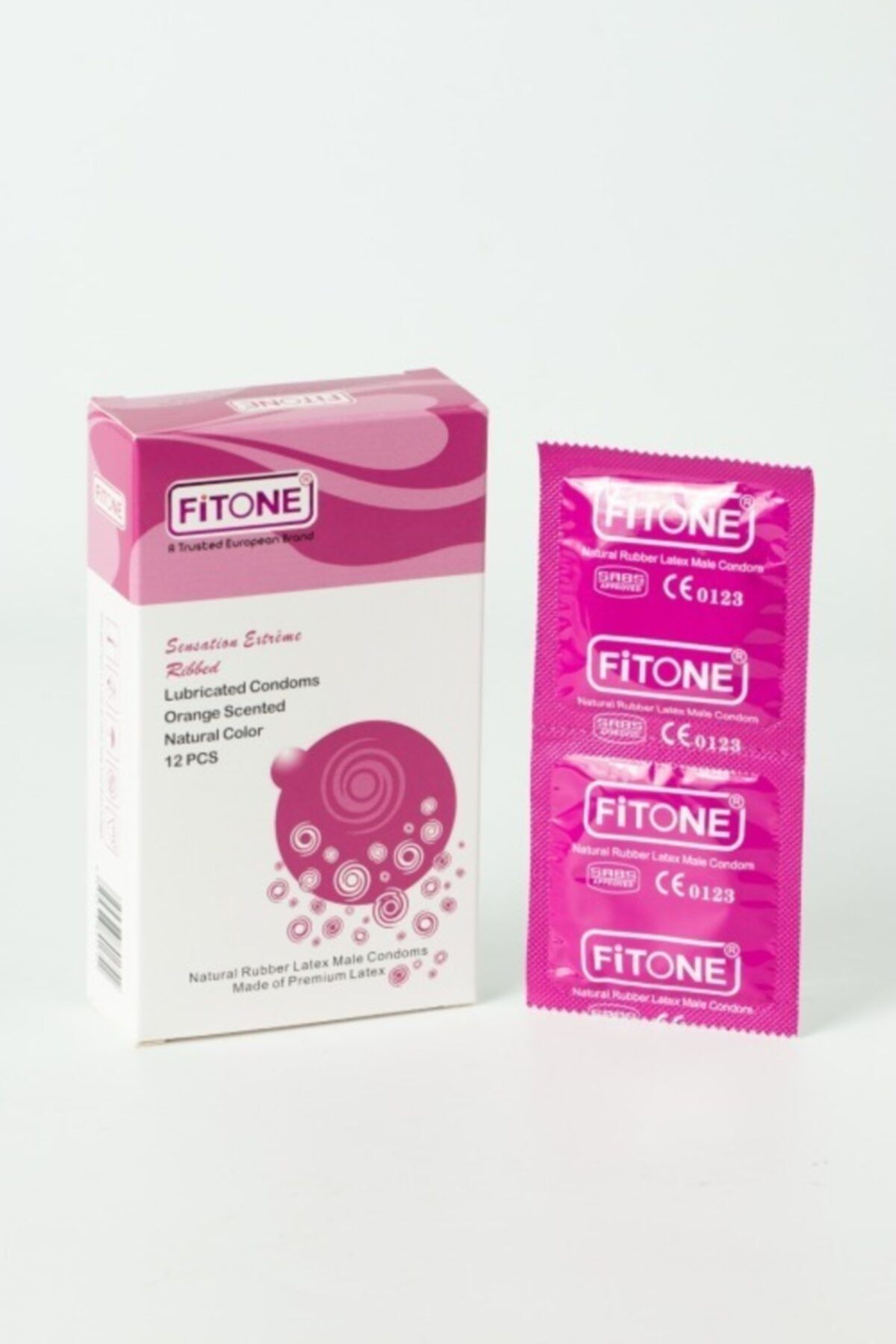 Fitone Tırtıklı Portakal Kokulu Prezervatif 12'li