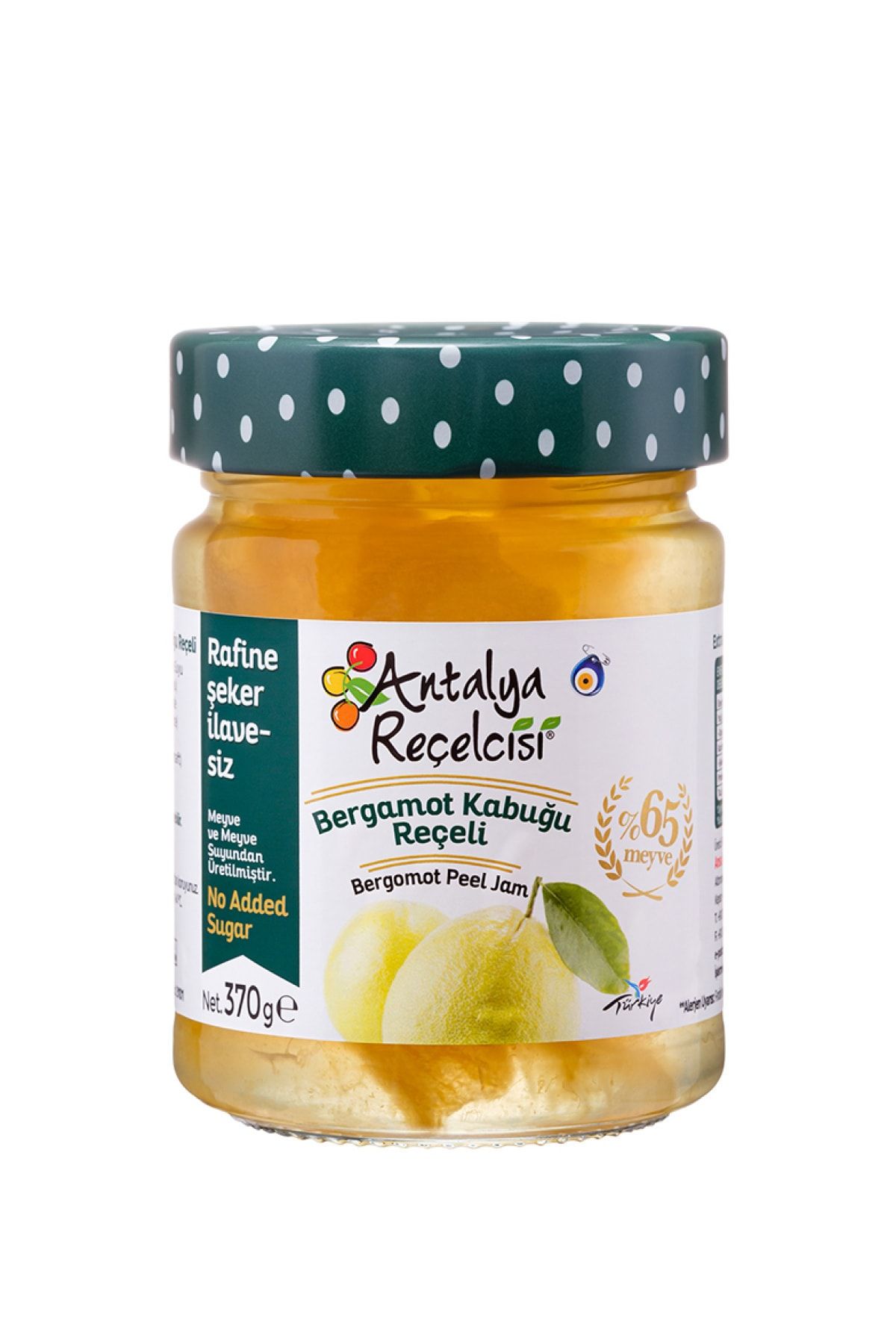 Antalya Reçelcisi Bergamot Kabuğu Reçeli Şeker Ilavesiz 370gr